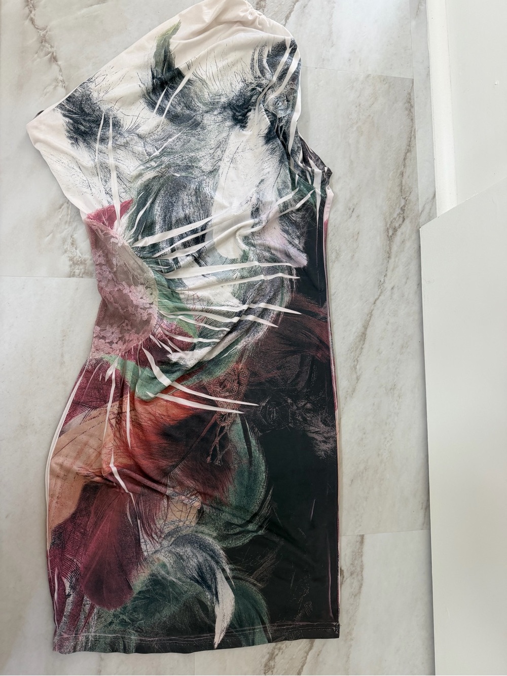 Floral Print Bodycon Dress in Multi-Color